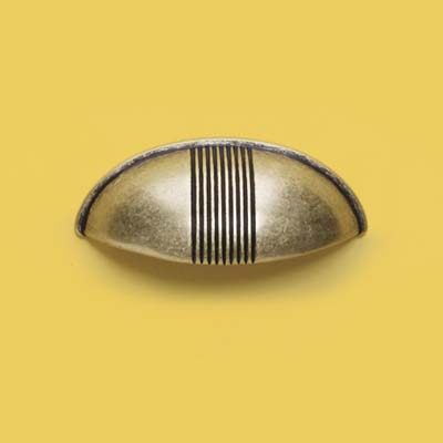incised cupped bin pull