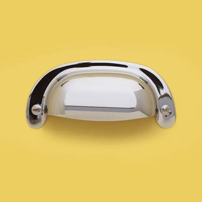clean-lined cupped bin pull