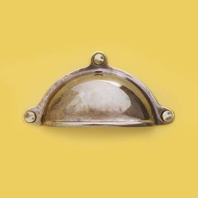 crowned cupped bin pull