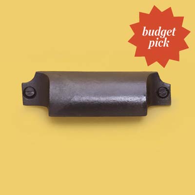 Craftsman-style cast iron bin pull