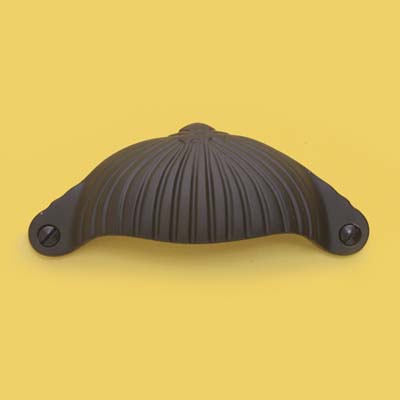 a burnished rustic domed bin pull