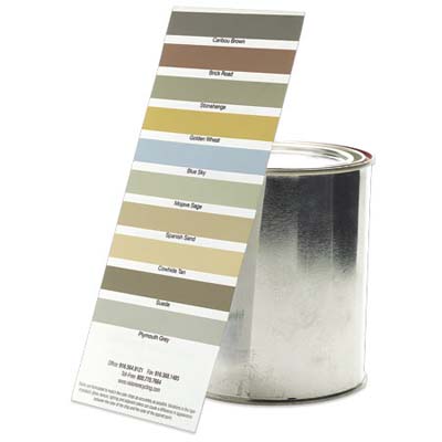 paint can and swatch card
