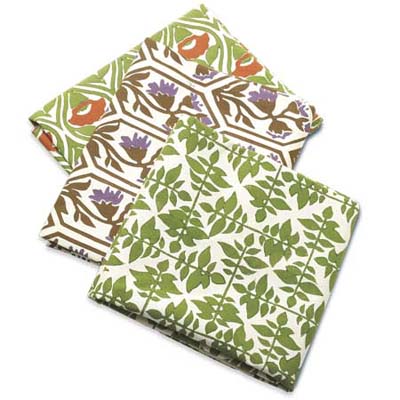 example of hand block printed fabrics