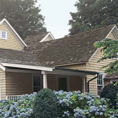 exterior detail of the original areas of this summer cottage home