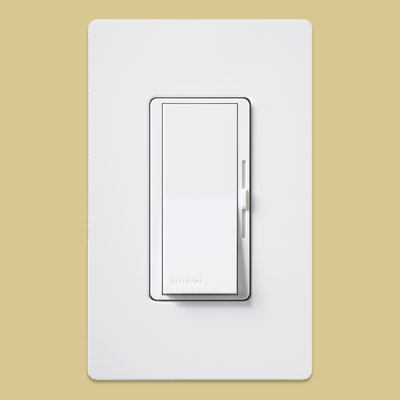 finger moving a dimmer switch