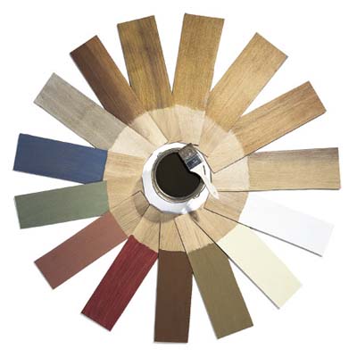 color wheel of wood stains