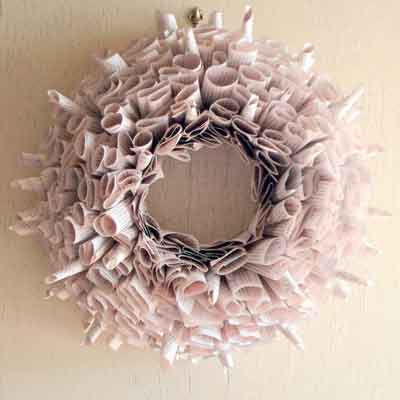 magazine page wreath