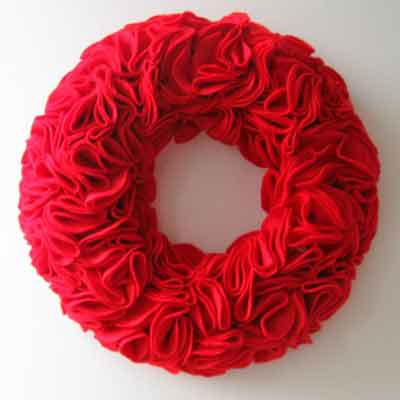 felt ruffle wreath