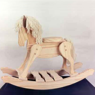 Pine Rocking Horse Kit | Easy DIY Woodworking Kits for Kids' Toys 