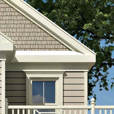 the Photoshop rendering of an architect's proposed changes to a house emphasizing the siding