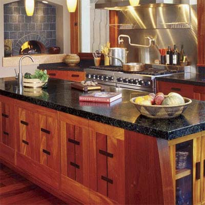 kitchen with stone countertop