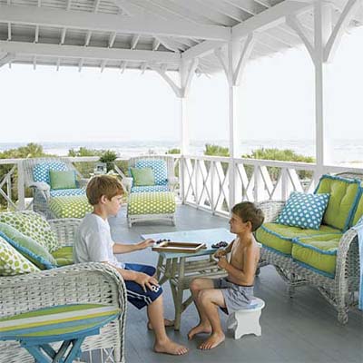 colorful all weather fabrics perfect of outdoor use on this porch