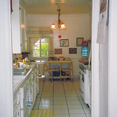 unfinished small galley kitchen
