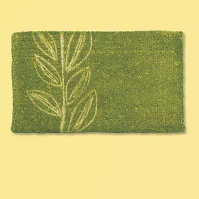 natural fiber plant design doormat; welcome mat