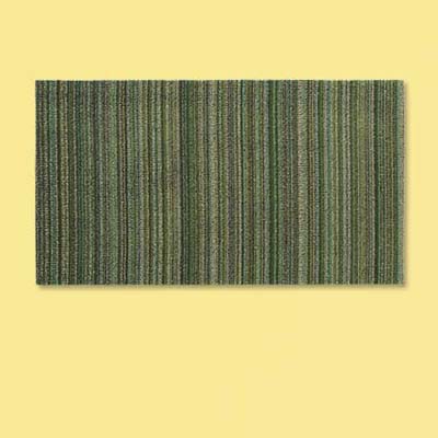 polyester and vinyl doormat with the look of a small rectangle rug; welcome mat