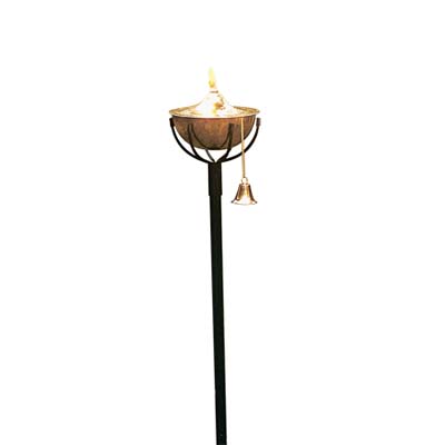 hammered-copper round torch