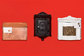 3 wall-mount mailboxes against red background