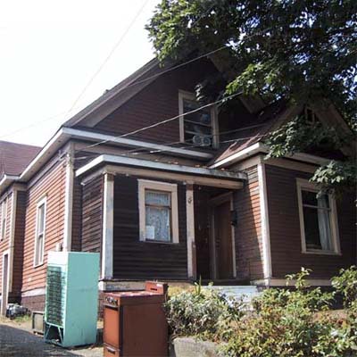 outdated farmhouse exterior