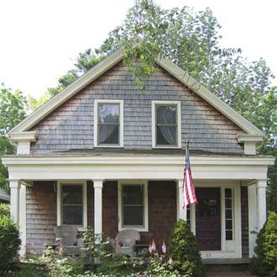 outdated greek revival farmhouse