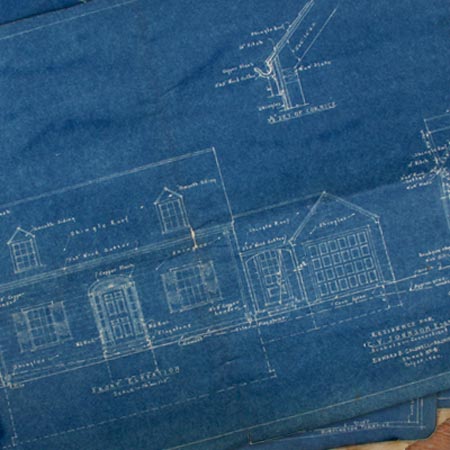 original 1940s blueprints from coyne remodel 2010