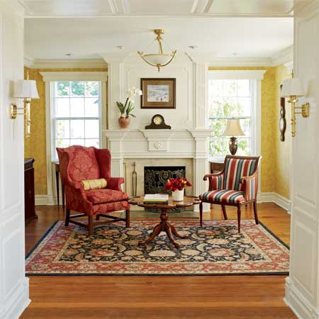 greek revival remodel with detailed woodwork