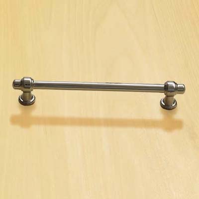 bar pull with a polished nickel finish for cabinets and drawers