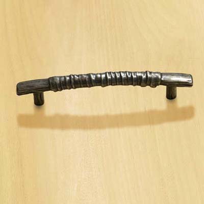 recycled patinated solid bronze bar pull for cabinets and drawers