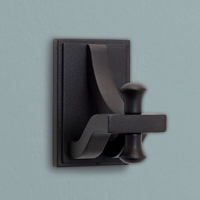 an iron bath hook from Design House with a bronze finish