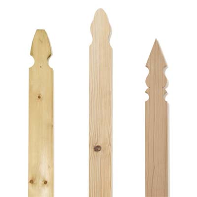 three examples of picket shapes