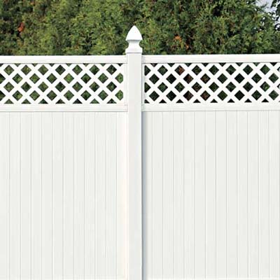 example of a fence built with vinyl