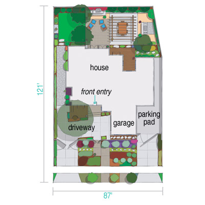 diagram of outdoor living space