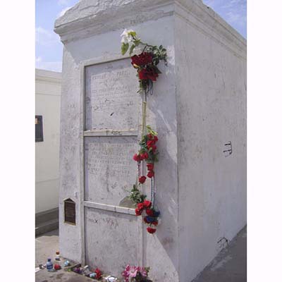 This well-visited tomb in New Orleans is thought to be that of voodoo queen Mary Laveau