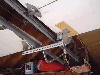 home inspection photo of garage door opener