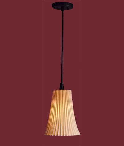 pendant lighting - pleated porcelain