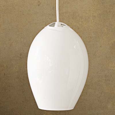 including hand-blown glass and hand-brushed aluminum Dome pendant light from jGoodDesign