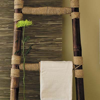 bamboo display ladder