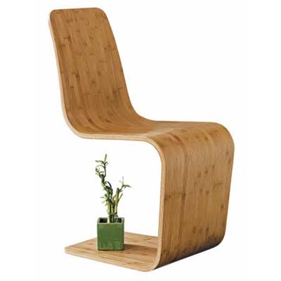 Engineered from a nine-ply laminated sheet of fast-growing, quickly replenished bamboo, the sinuous, molded Spring chair
