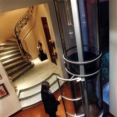 pneumatic elevator found at the 2011 International Builder's Show