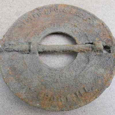 Engine part found at the Titlow family home in Bedford, Massachusetts 