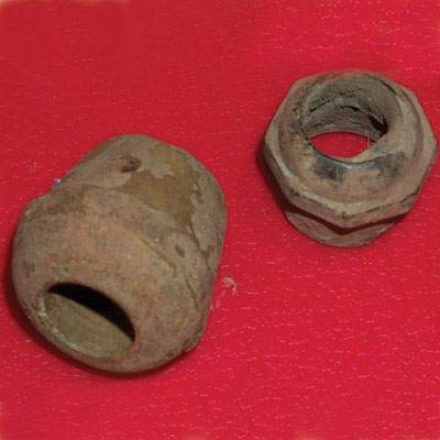 Ox knobs found at the Titlow family home in Bedford, Massachusetts 