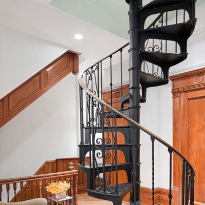 New York Brownstone spiral staircase from best homes from toh tv by kevin o'connor