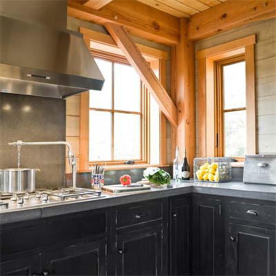 Weston Timber Frame industrial meets rustic kitchen from best homes from toh tv by kevin o'connor