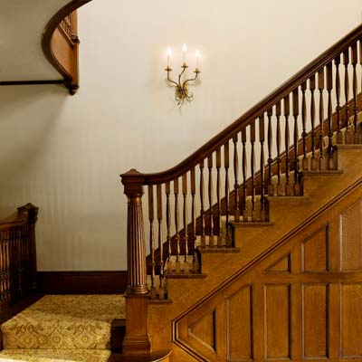 West Newton Shingle-Style grand staircase from best toh tv home remodels by kevin o'connor