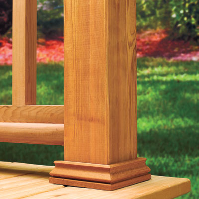 deck post base trim