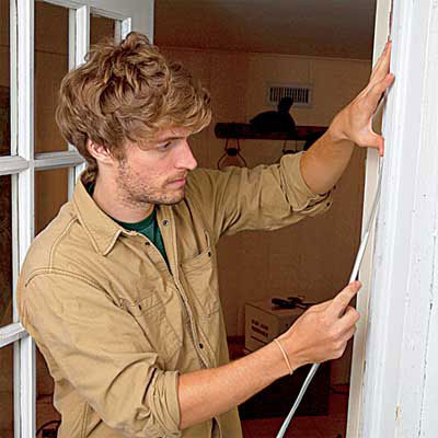 weatherstripping a door