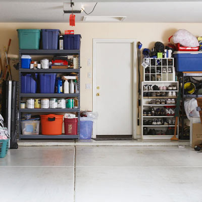 interior garage door leading to house