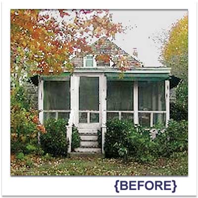back of the house before this whole house cottage remodel