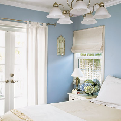 Remodeled bedroom with added french doors 