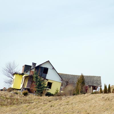 house slid off foundation