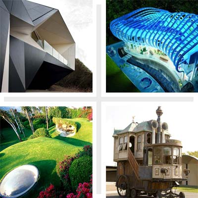 4 wild houses from the Klein Bottle House in Australia to Aura Villa in Cyprus to the Casa Organica in Mexico to the Neverwas Haul in California 